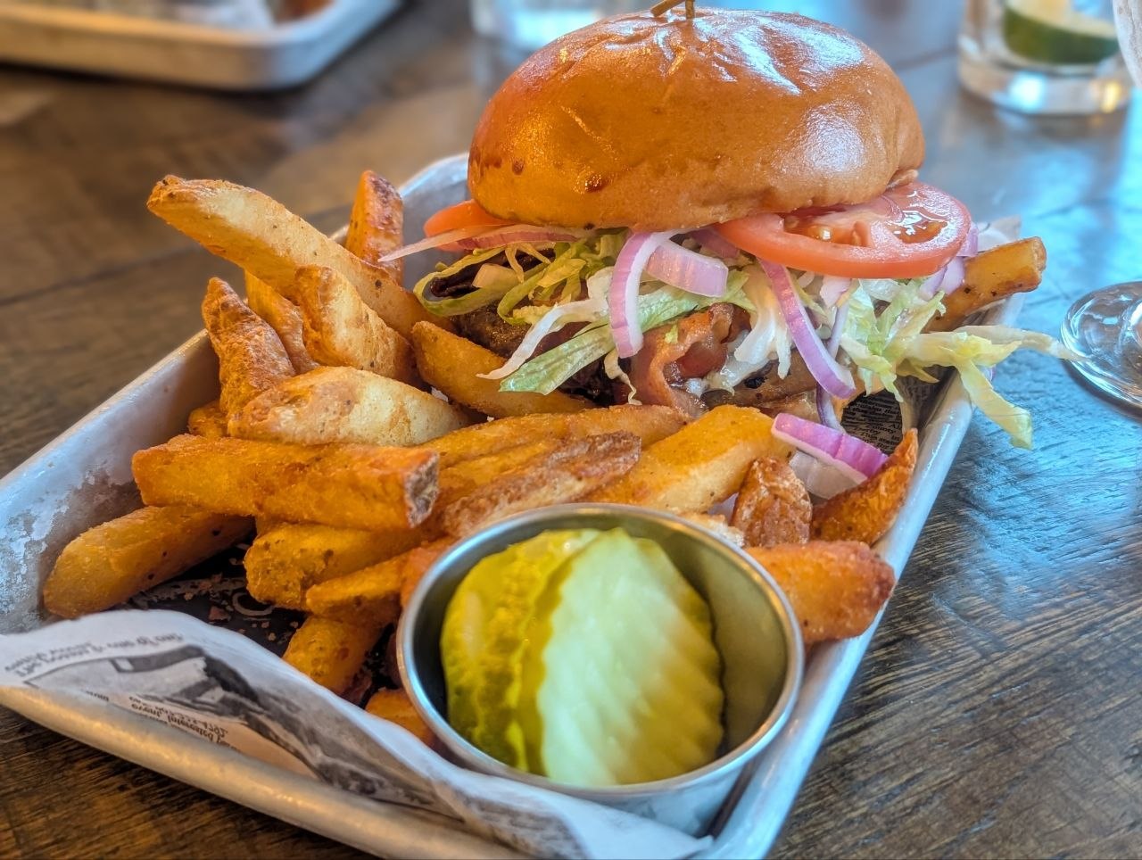 The Bacon Blu burger at Rí Rá