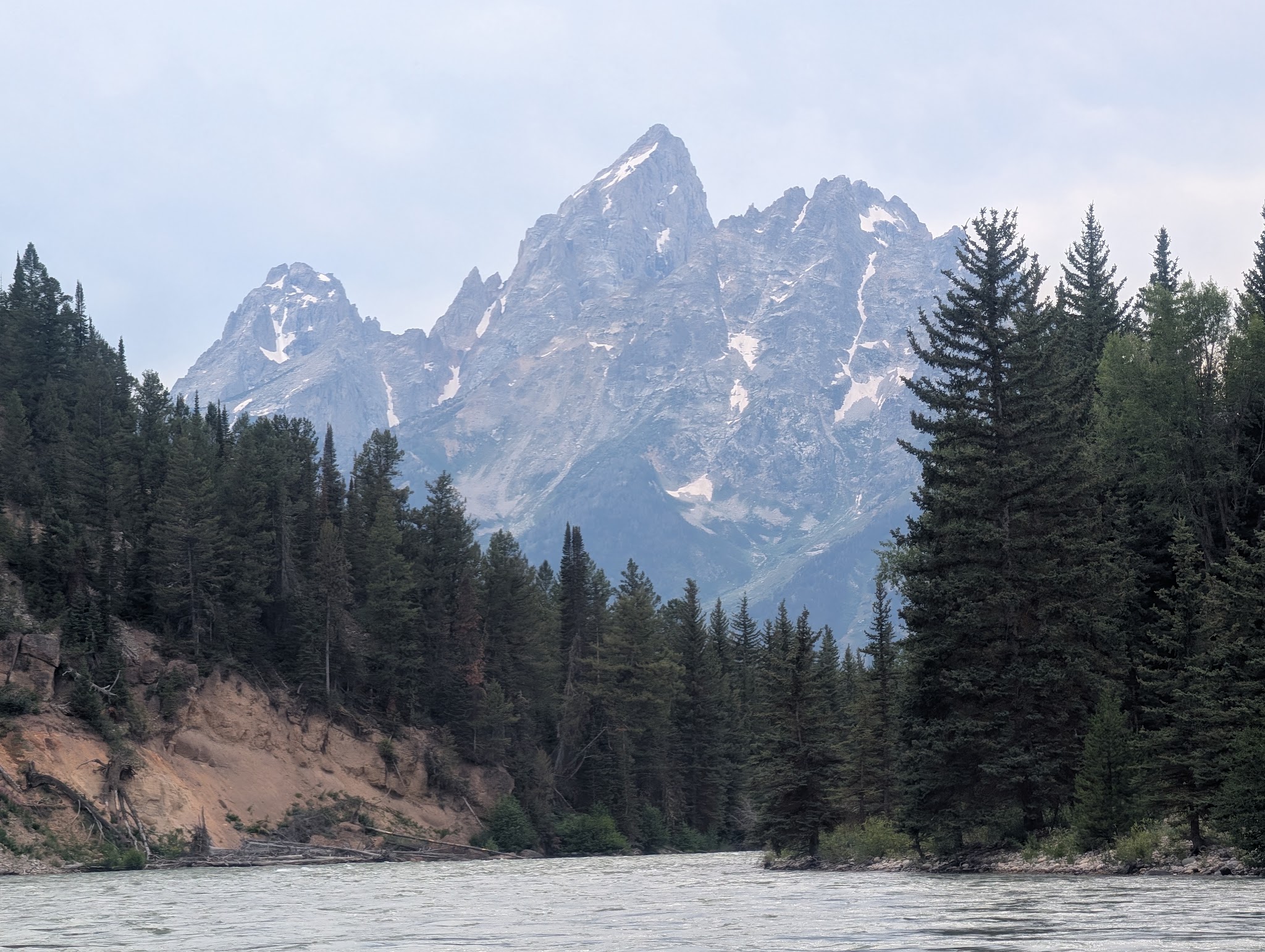 The Snake River with the Cathedral Group behind it, early evening